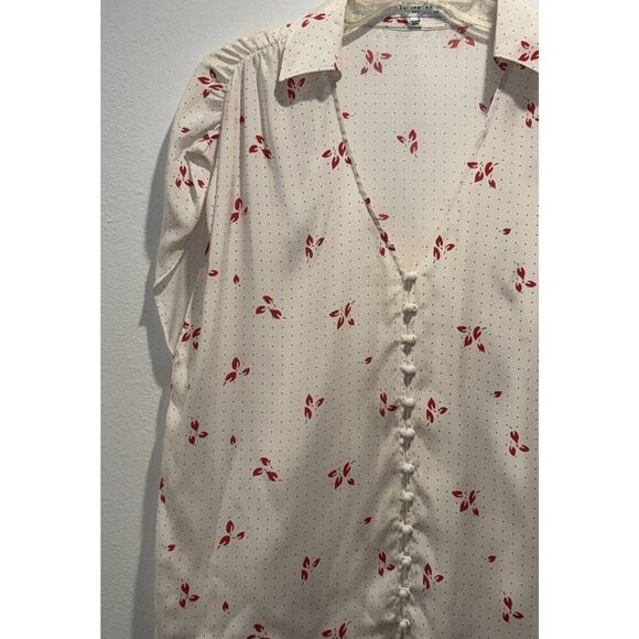 Equipment Size Small Silk Button Down Blouse Alloura Multi 100% Silk Romantic - Picture 4 of 9